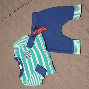 Mini Club Baby 0-3 months matching long sleeve shirt and pant set